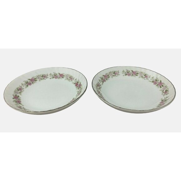 Pair Danisco Japan Teahouse Rose Berry Bowls 5.5" Floral Design - Picture 1 of 9
